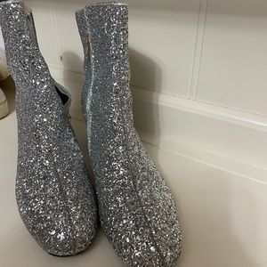 Sparkly Silver Boots